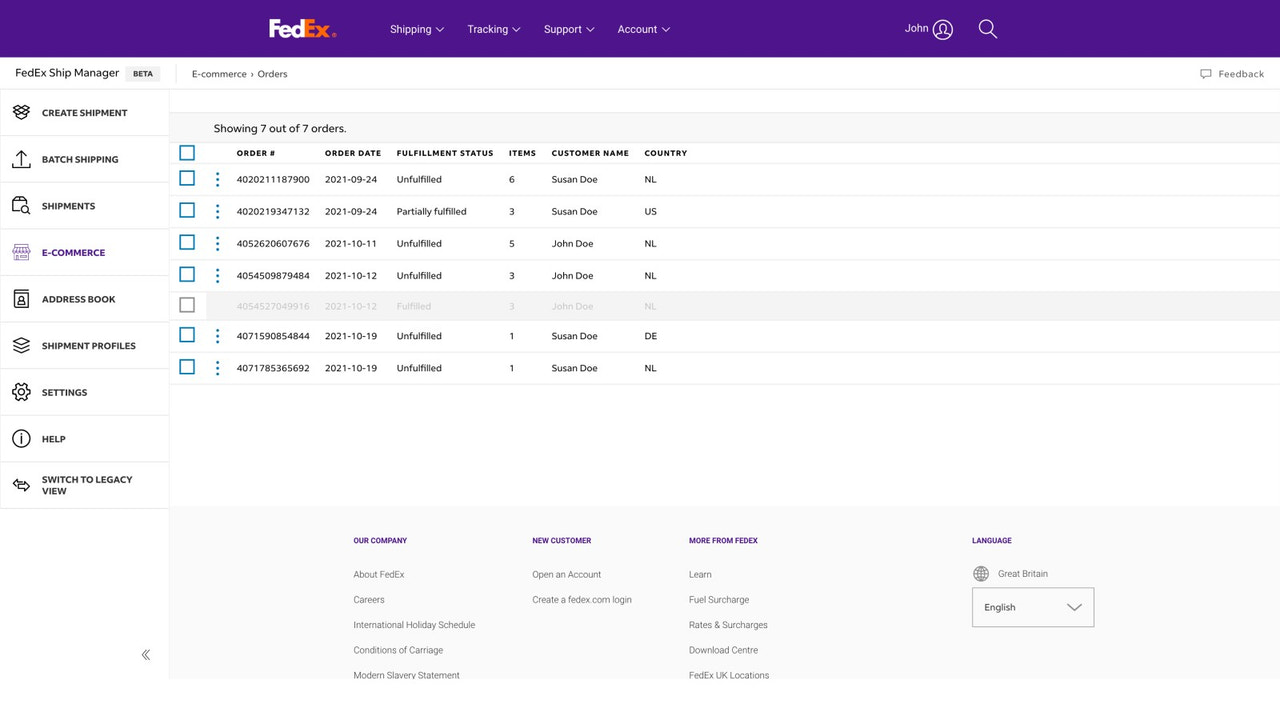 Aperçu de toutes vos commandes