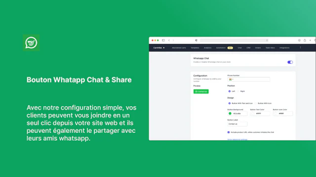 Chat and Share button