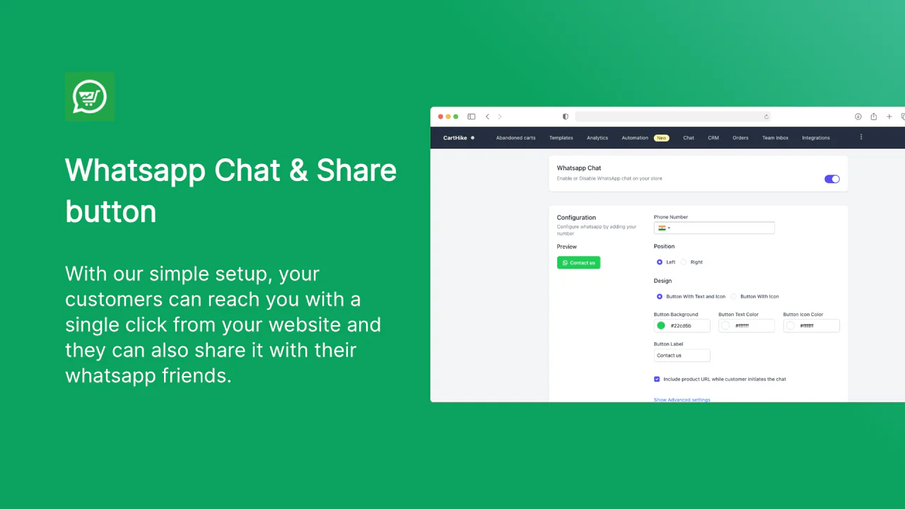 Chat & Share-Button 