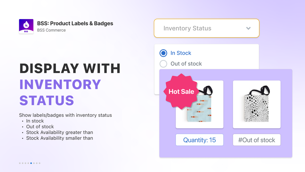 Labels with customers segments, inventory status