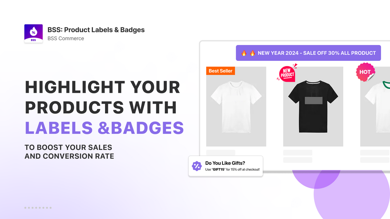 Polér din butik/produkter med produktetiketter/badges