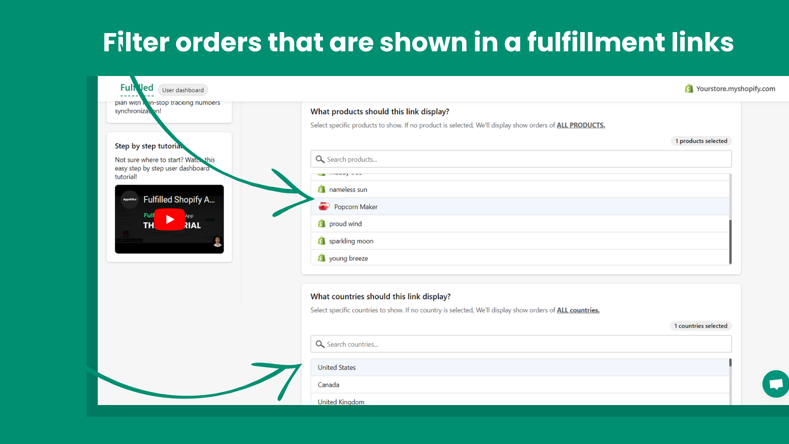 Use filtros para permitir que os fornecedores vejam os pedidos que você deseja que eles vejam!