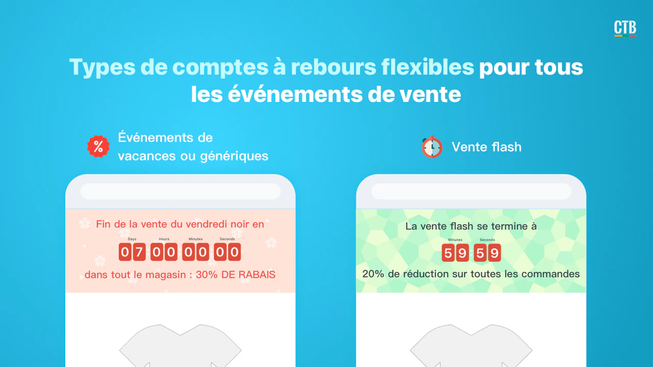 Countdown Timer Bar Hextom App - FOMO Urgence Compte à rebours