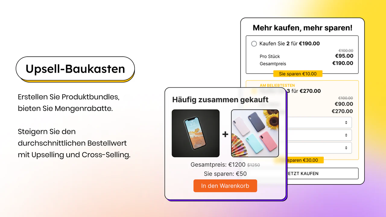 Upsell-Baukasten