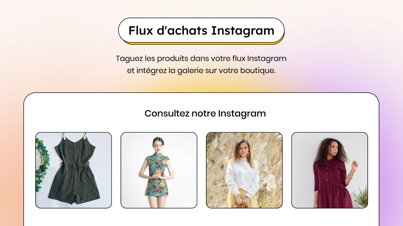 Flux d'achats Instagram