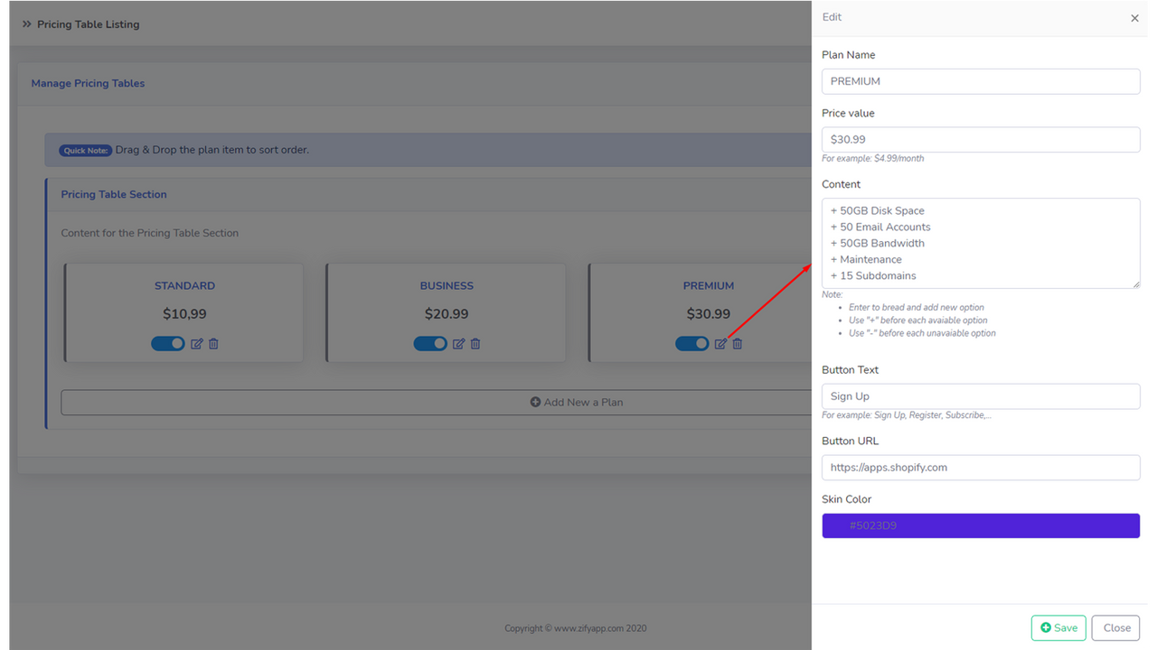 Pricing Table 06