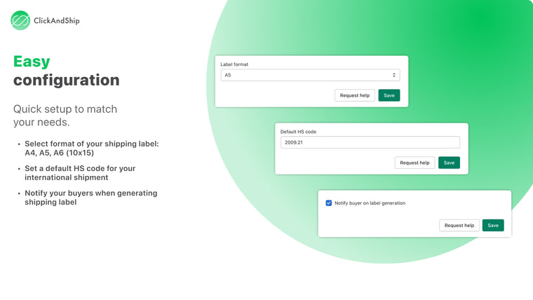ClickAndShip Screenshot