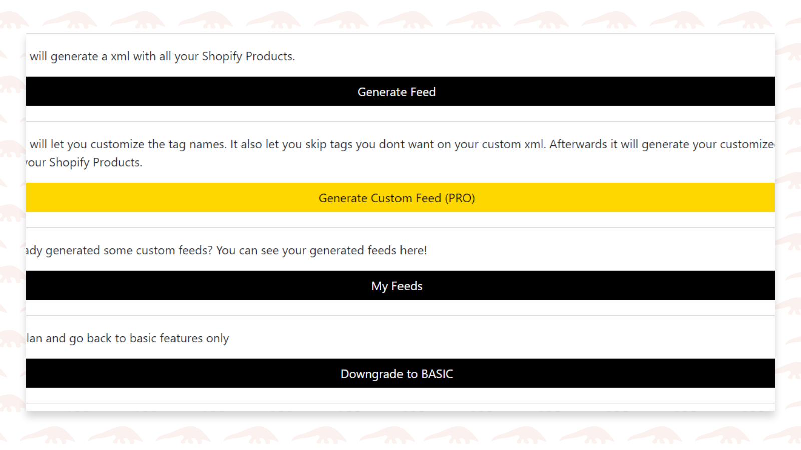 Pango Feed Generator Screenshot