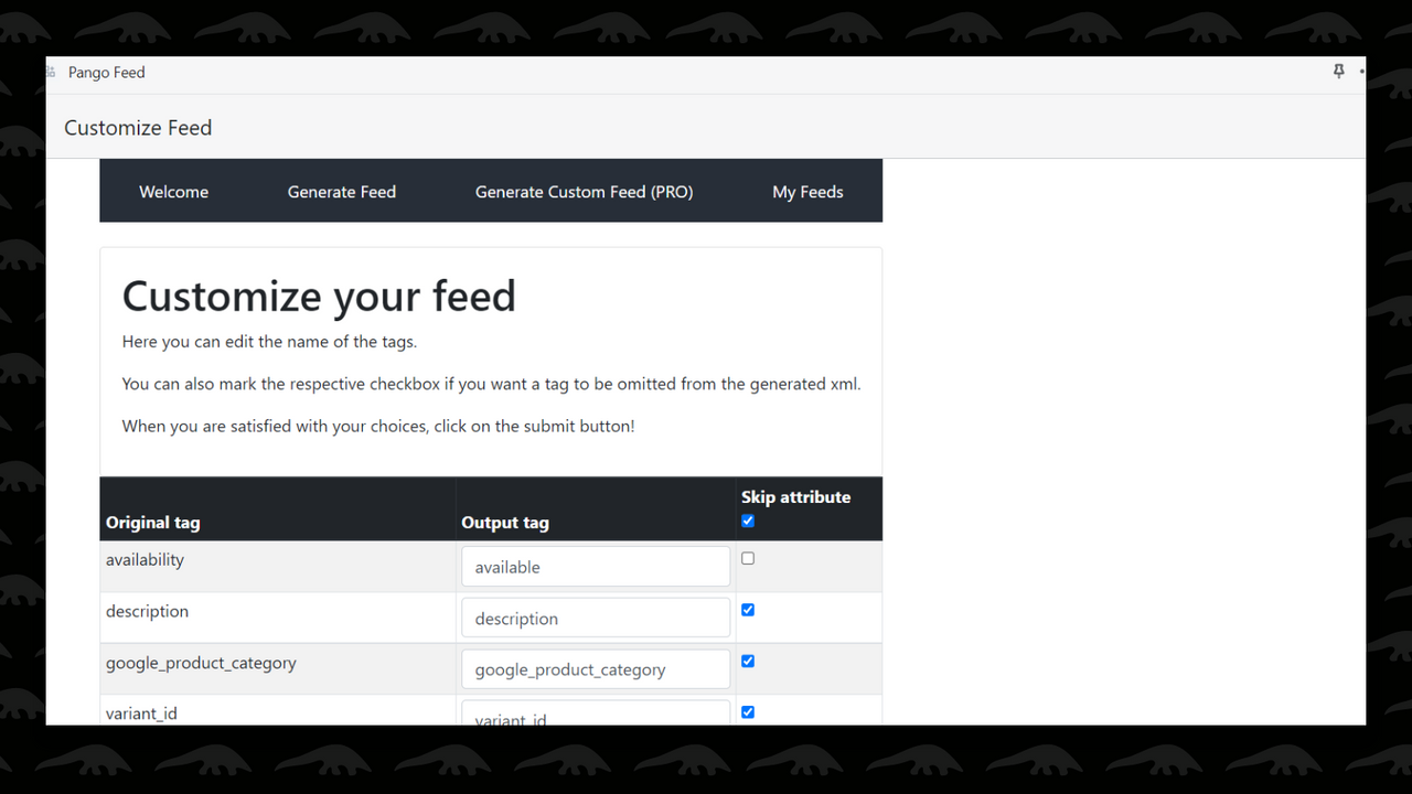 Custom XML Feed generator creating a feed