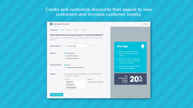Creëer en personaliseer kortingen die aantrekkelijk zijn voor nieuwe klanten