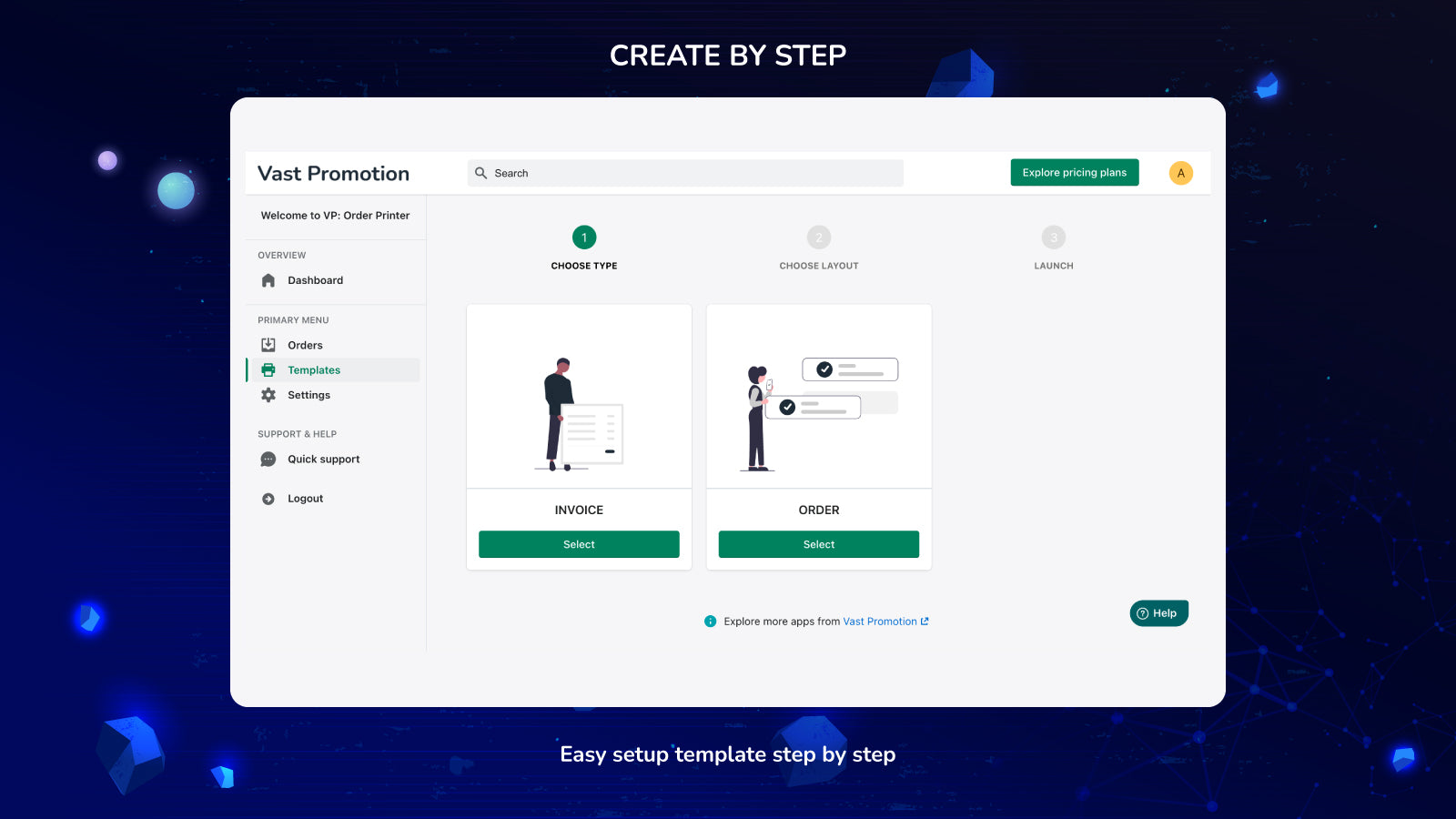 VP: Print Order ‑ PDF Invoices Screenshot