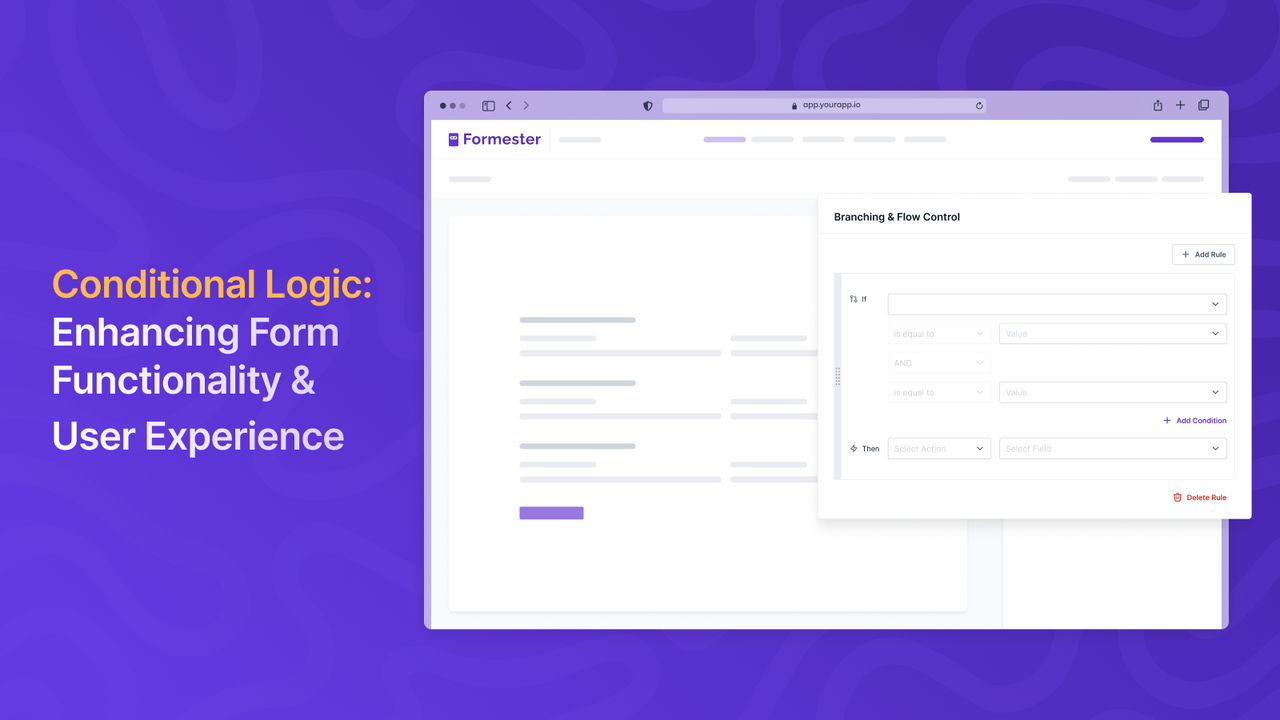 Conditional logic to create form that you want