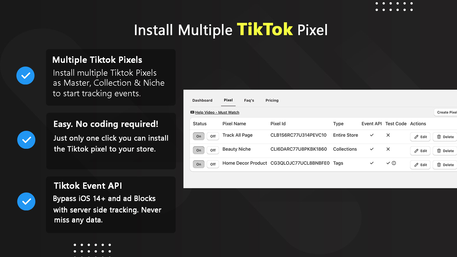 Multi-Tiktok-Pixel installieren
