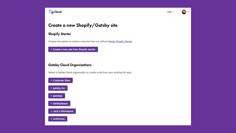 Gatsby Cloud Screenshot