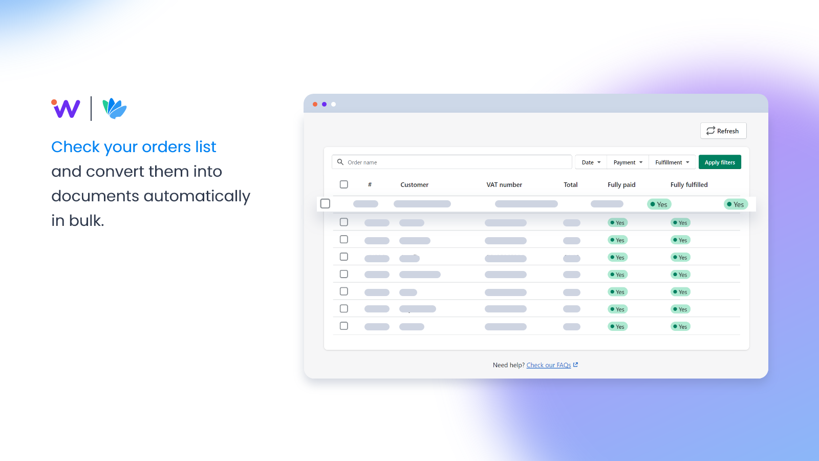 Convertissez vos commandes en documents automatiquement