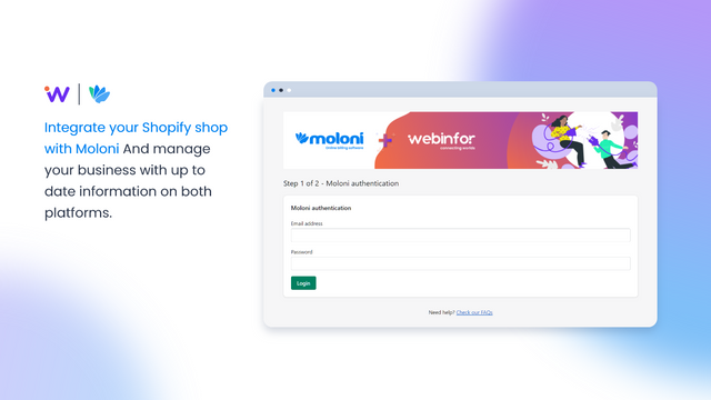 Integrer din Shopify butik med Moloni