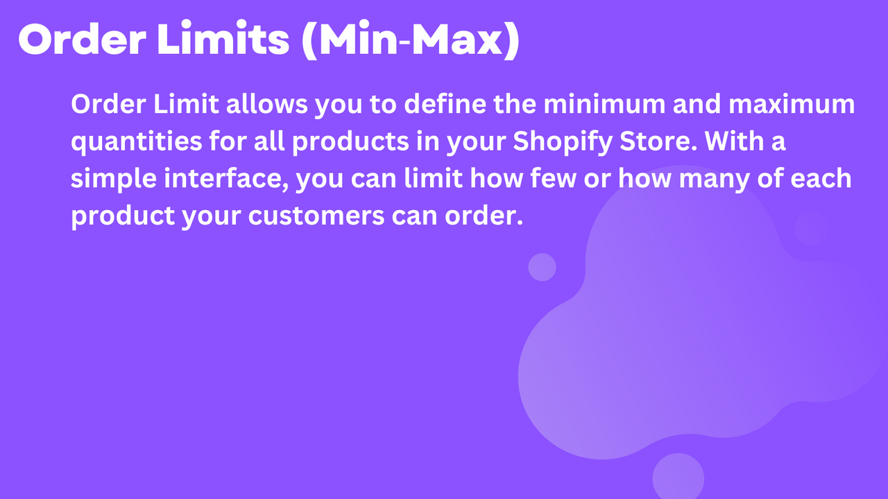 Order Limit
