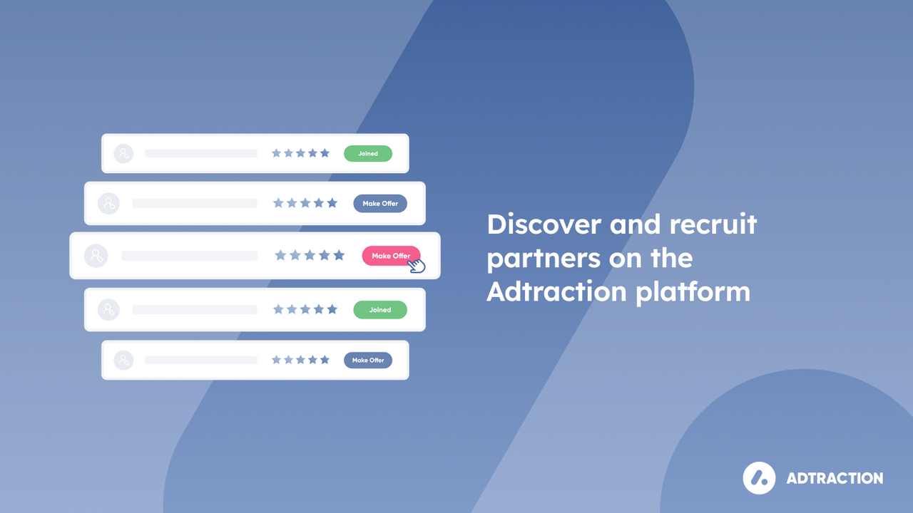 Découvrez et recrutez des partenaires sur la plateforme Adtraction
