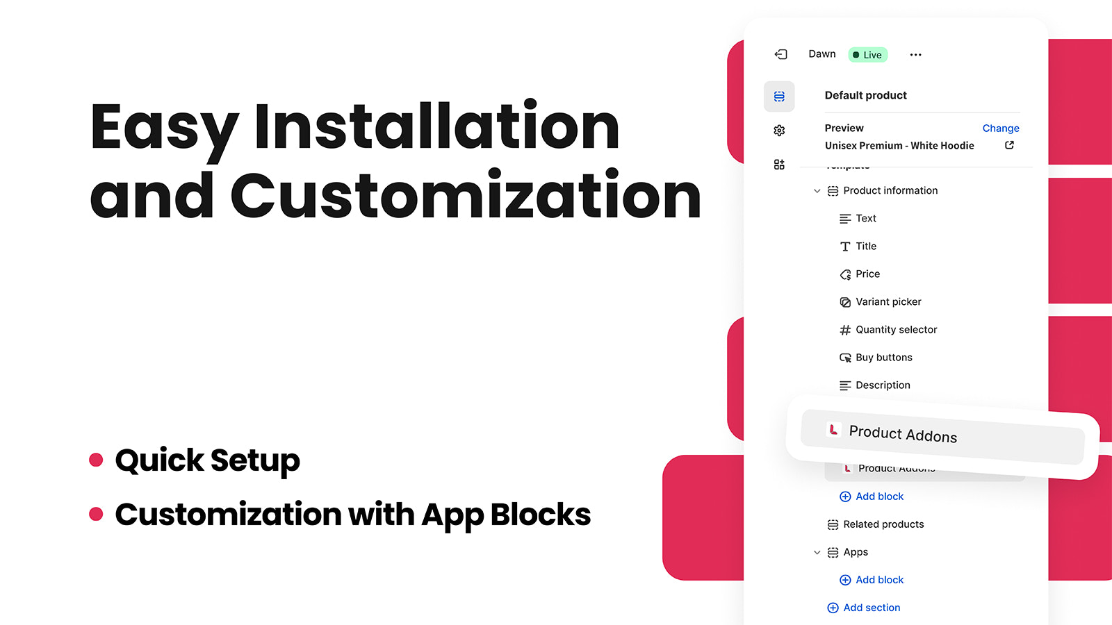Aplicativo fácil de configurar com ofertas de upsell de App Block