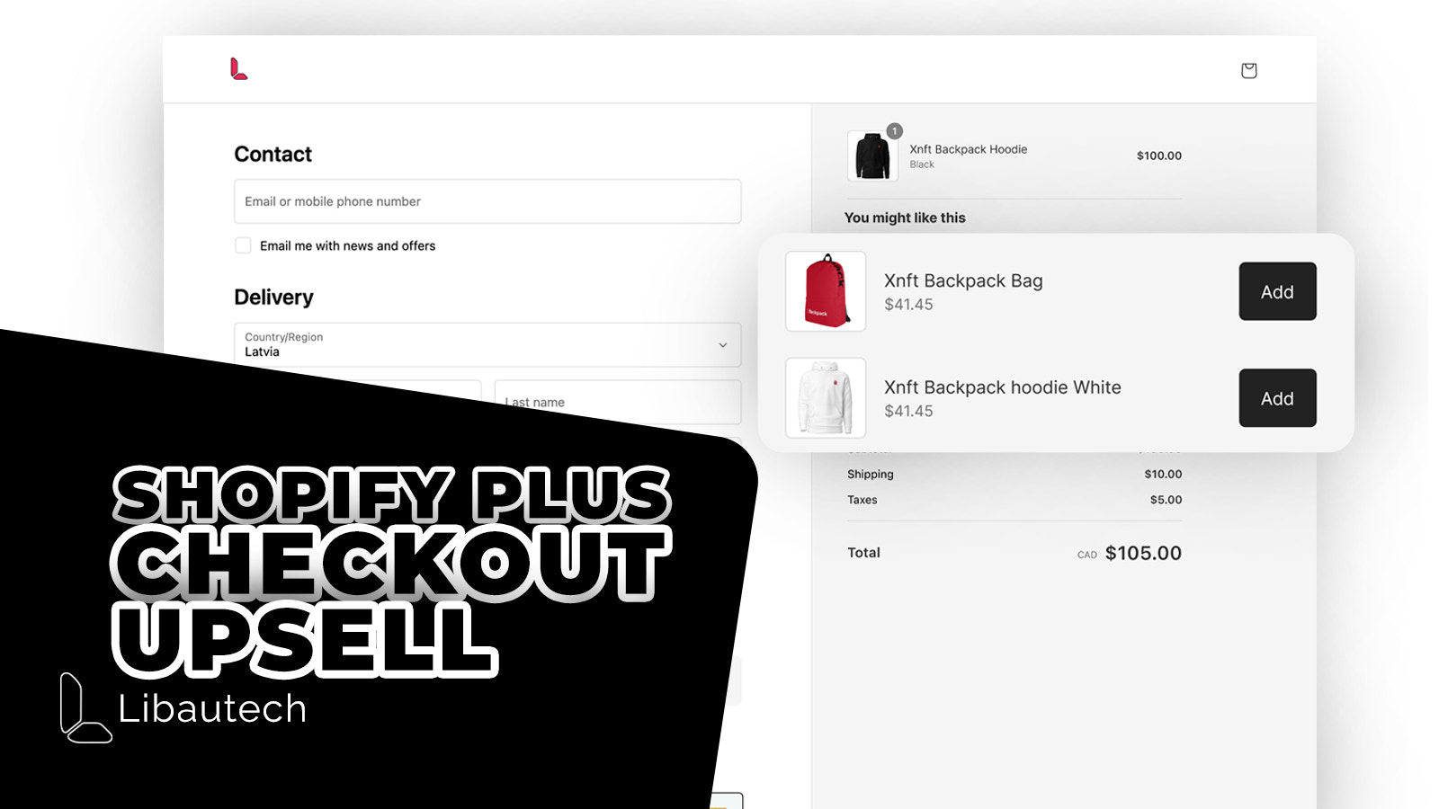 Shopify Plus Kassasida-Upsell-erbjudande