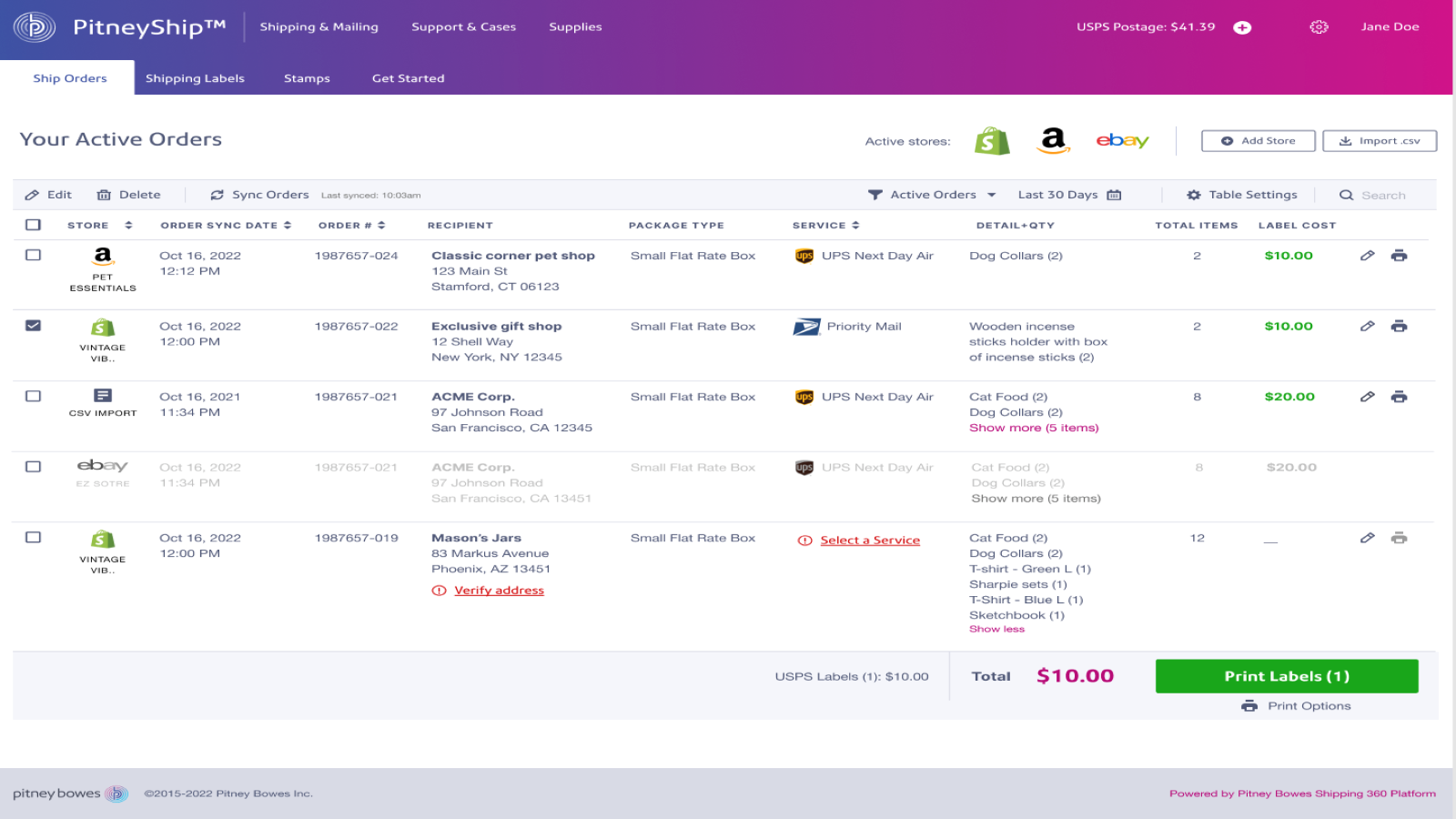 PitneyShip Screenshot