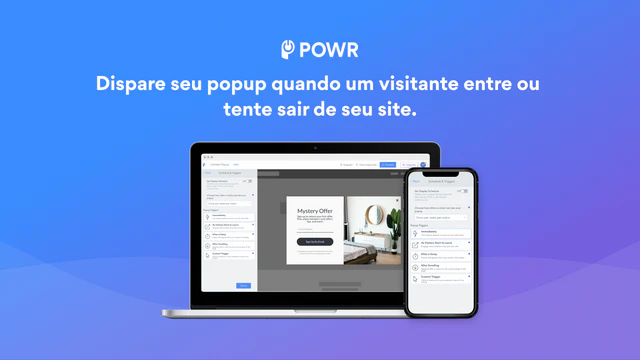 Dispare popups quando visitantes entrarem ou tentem sair