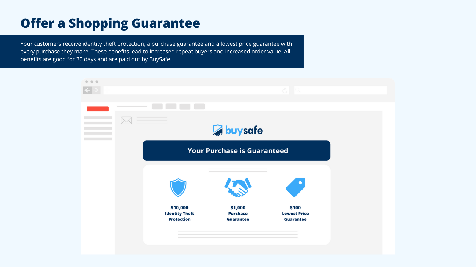 BuySafe Guaranteed Trust Badge Screenshot