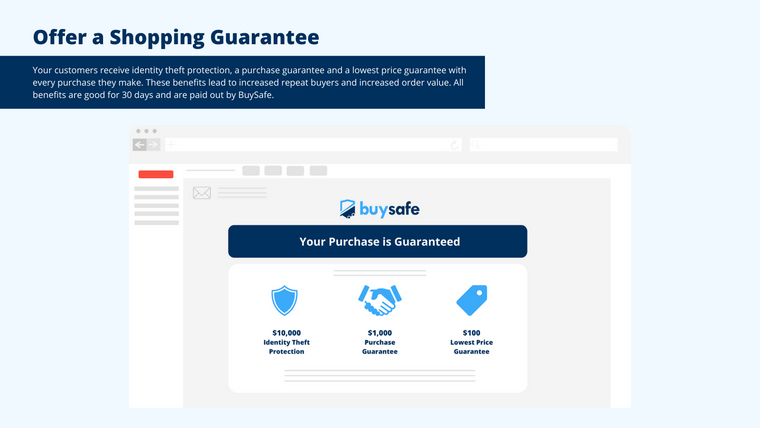 BuySafe Guaranteed Trust Badge Screenshot