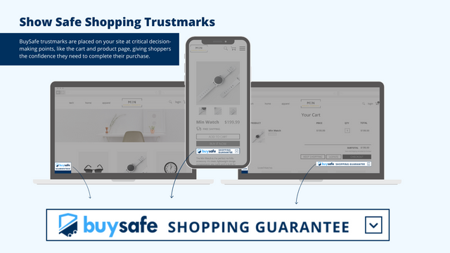 Montrez des badges de confiance pour un achat sécurisé à vos visiteurs de magasin