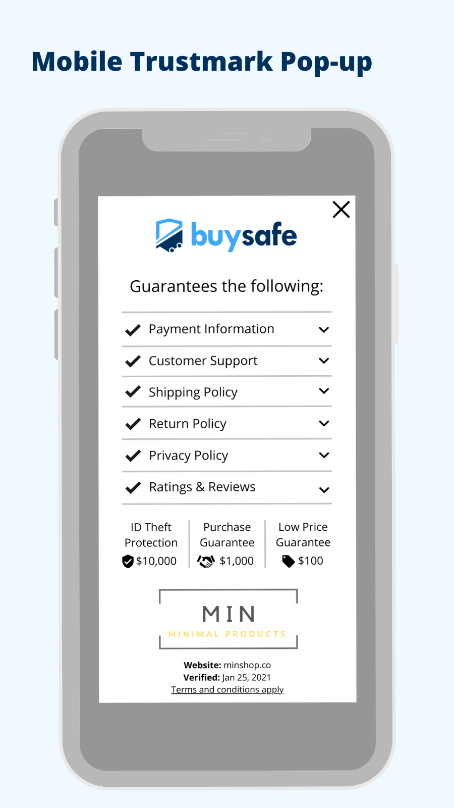 BuySafe Guaranteed Trust Badge Screenshot