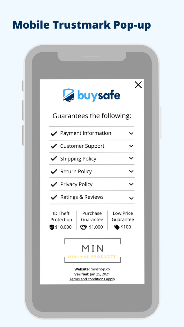 BuySafe Guaranteed Trust Badge Screenshot