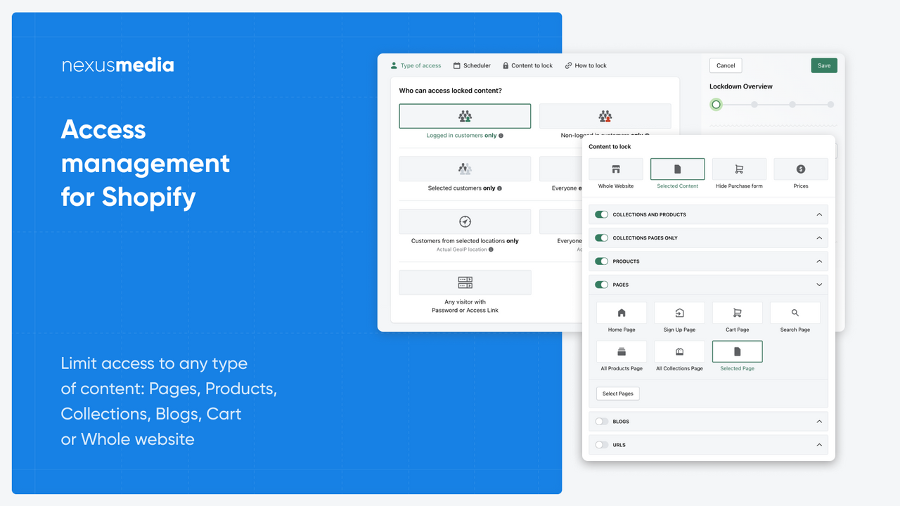 Access management for Shopify