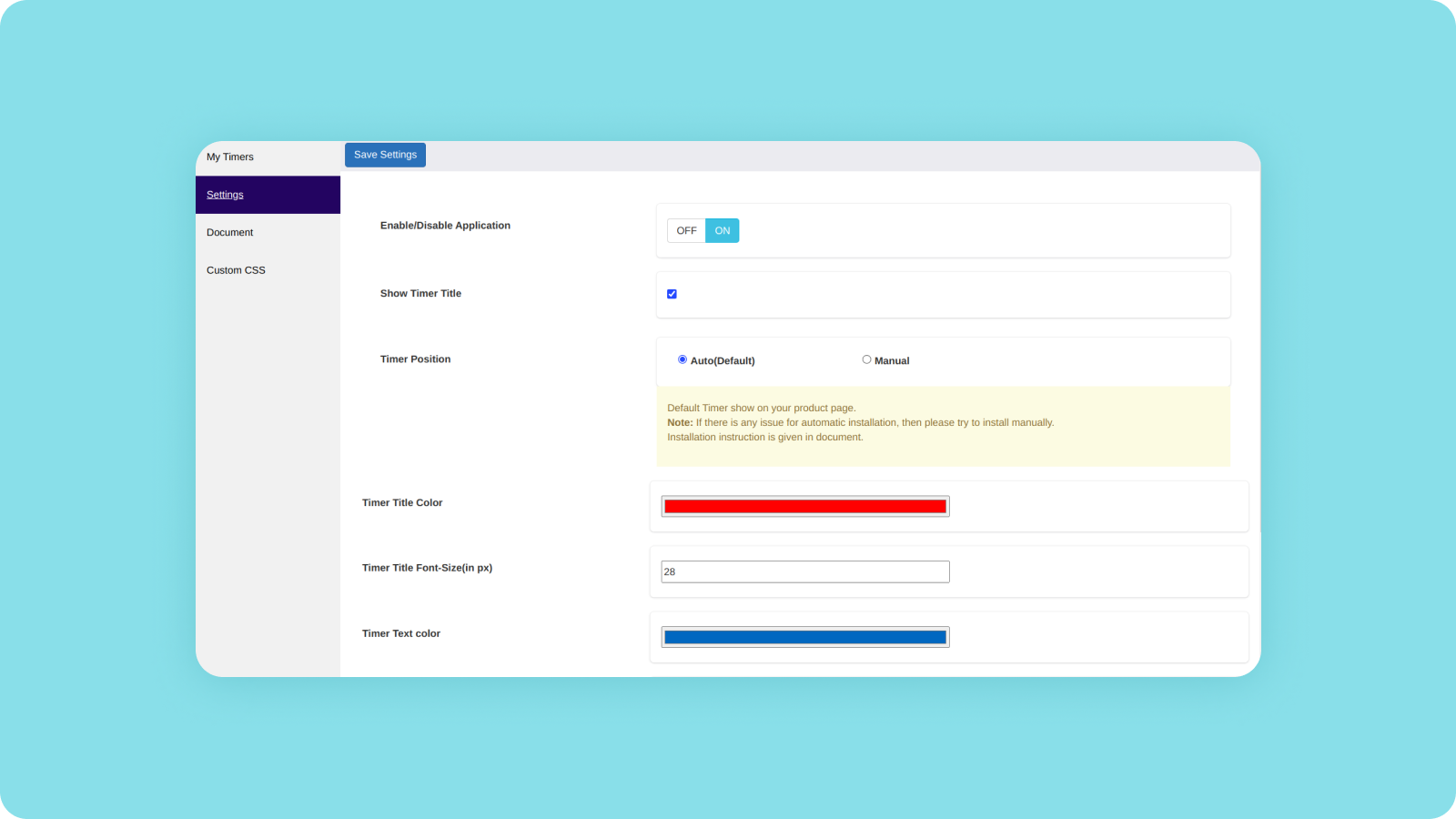 ENS Product Timer