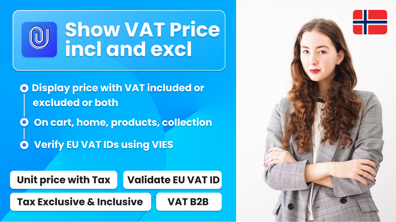 Bekreft mva & Vis pris eks/inkl mva VAT