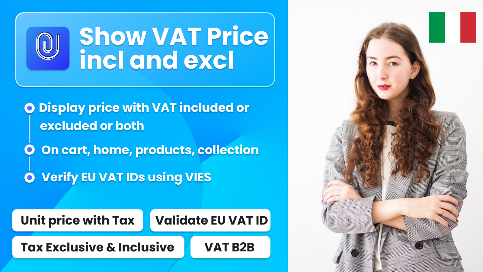 Convalida IVA, VAT & Mostra prezzo netto/lordo