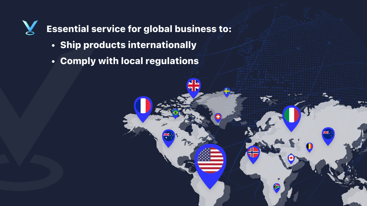 Essential service for business to ship products internationally