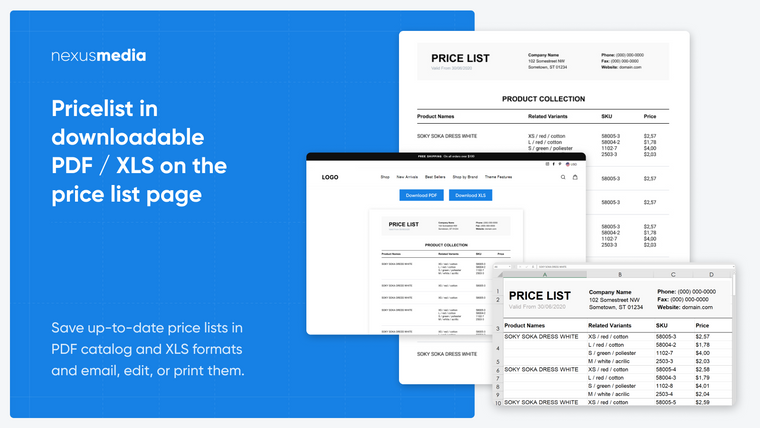 Price List Pro ‑ products list Screenshot