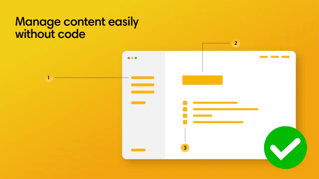 Manage content easily & fast without code