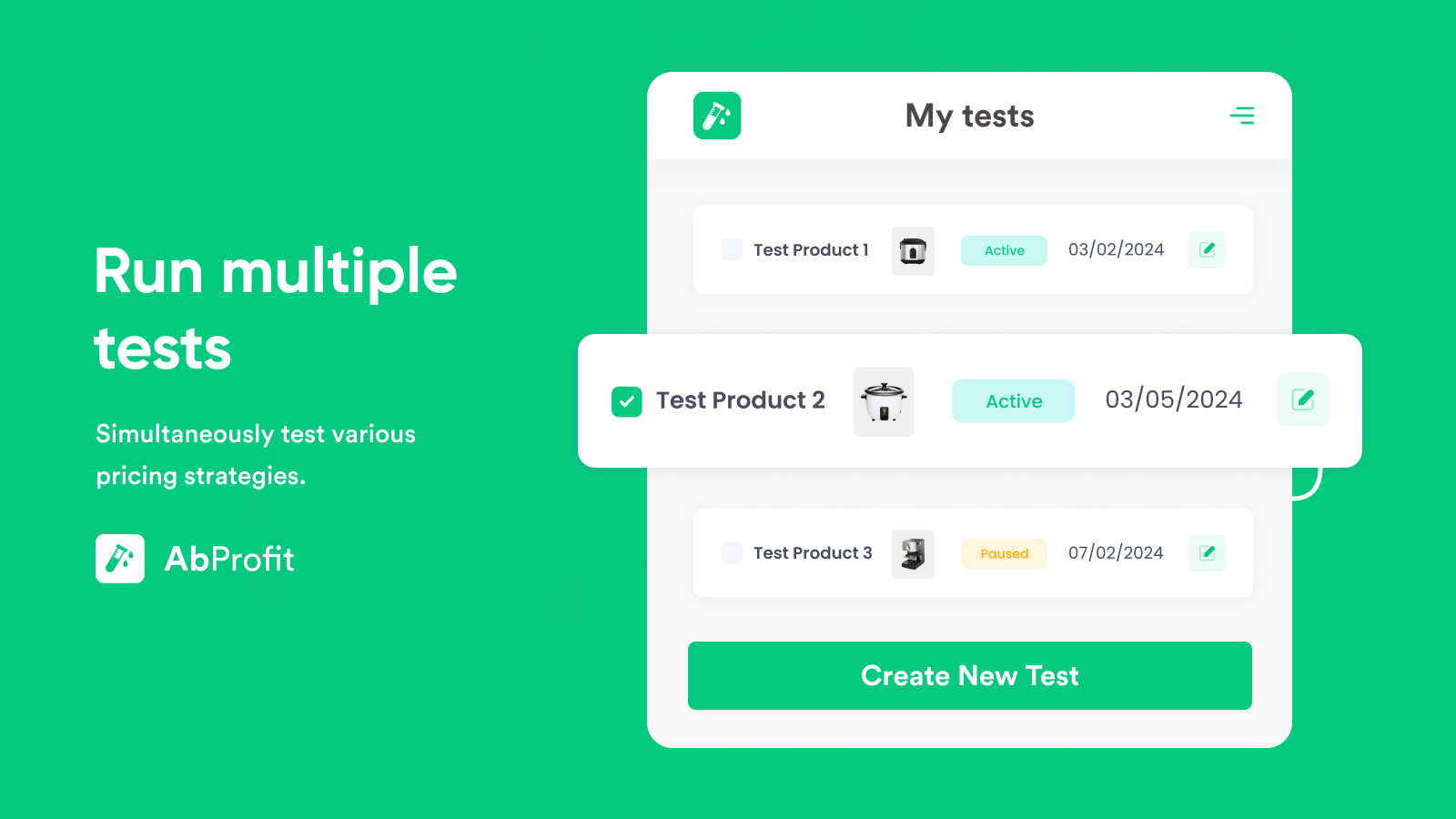 create multiple tests