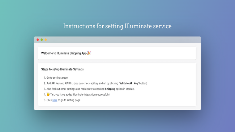 Illuminate Services Screenshot