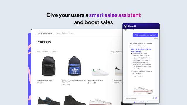 Gleen AI:Giv dine brugere en smart salgsassistent og boost salg