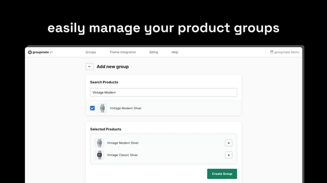 Verwalten Sie Ihre Produktgruppen einfach