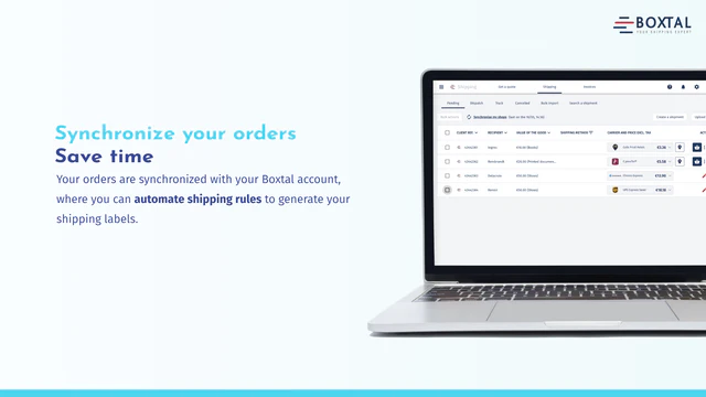 Synchronize your orders. Save time.