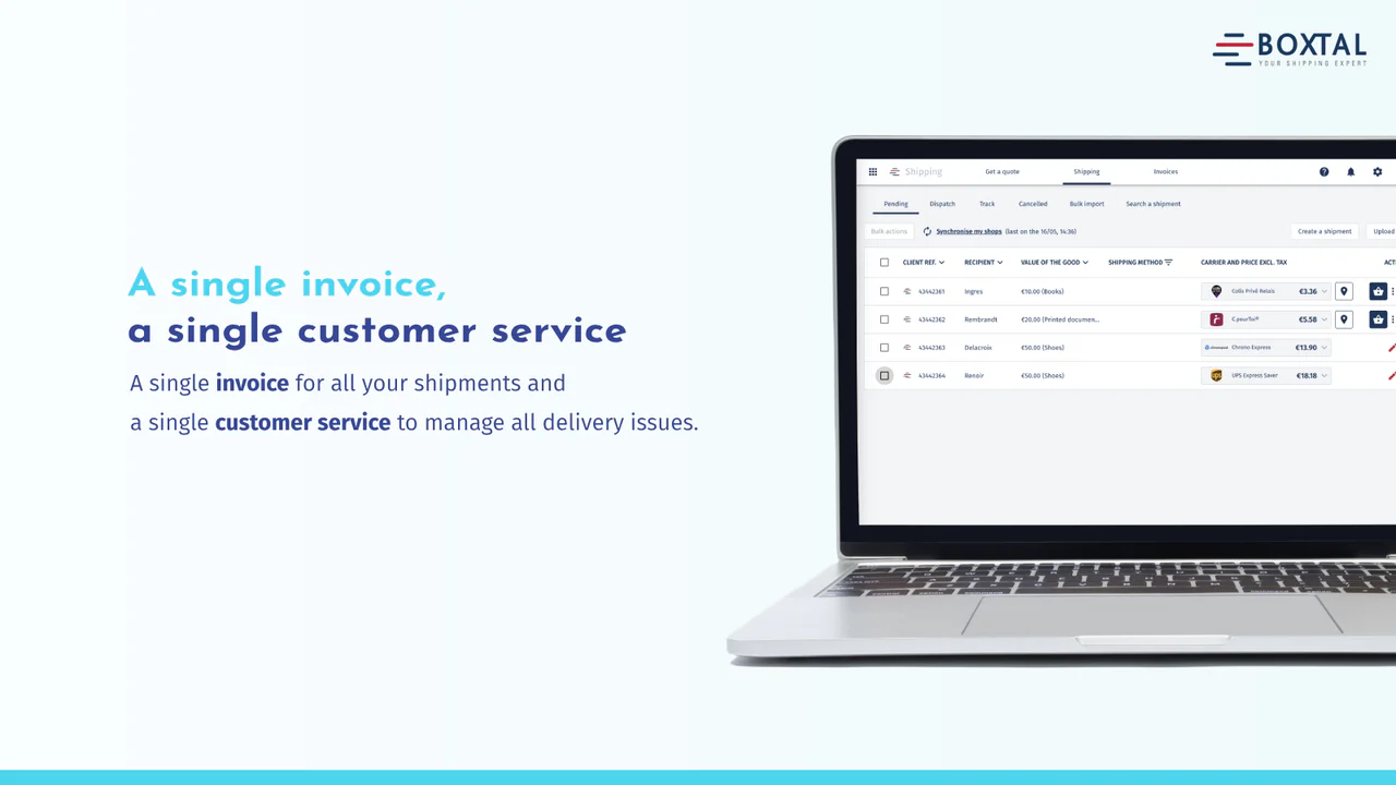 A single invoice, a single customer service