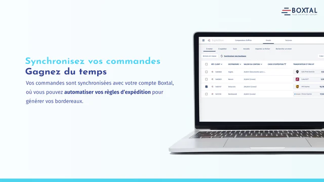 Synchronisez vos commandes, gagnez du temps