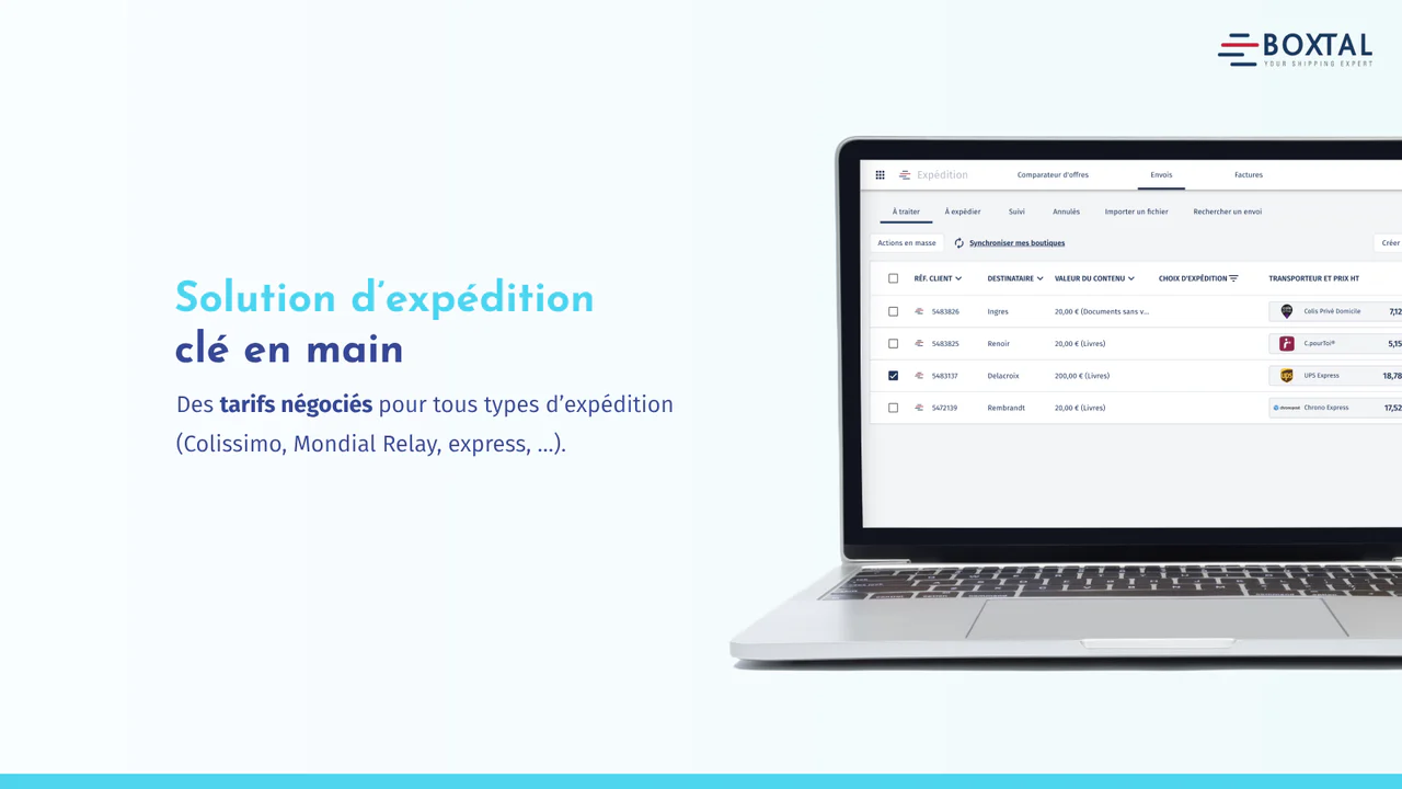 Boxtal solution d'expédition clé en main