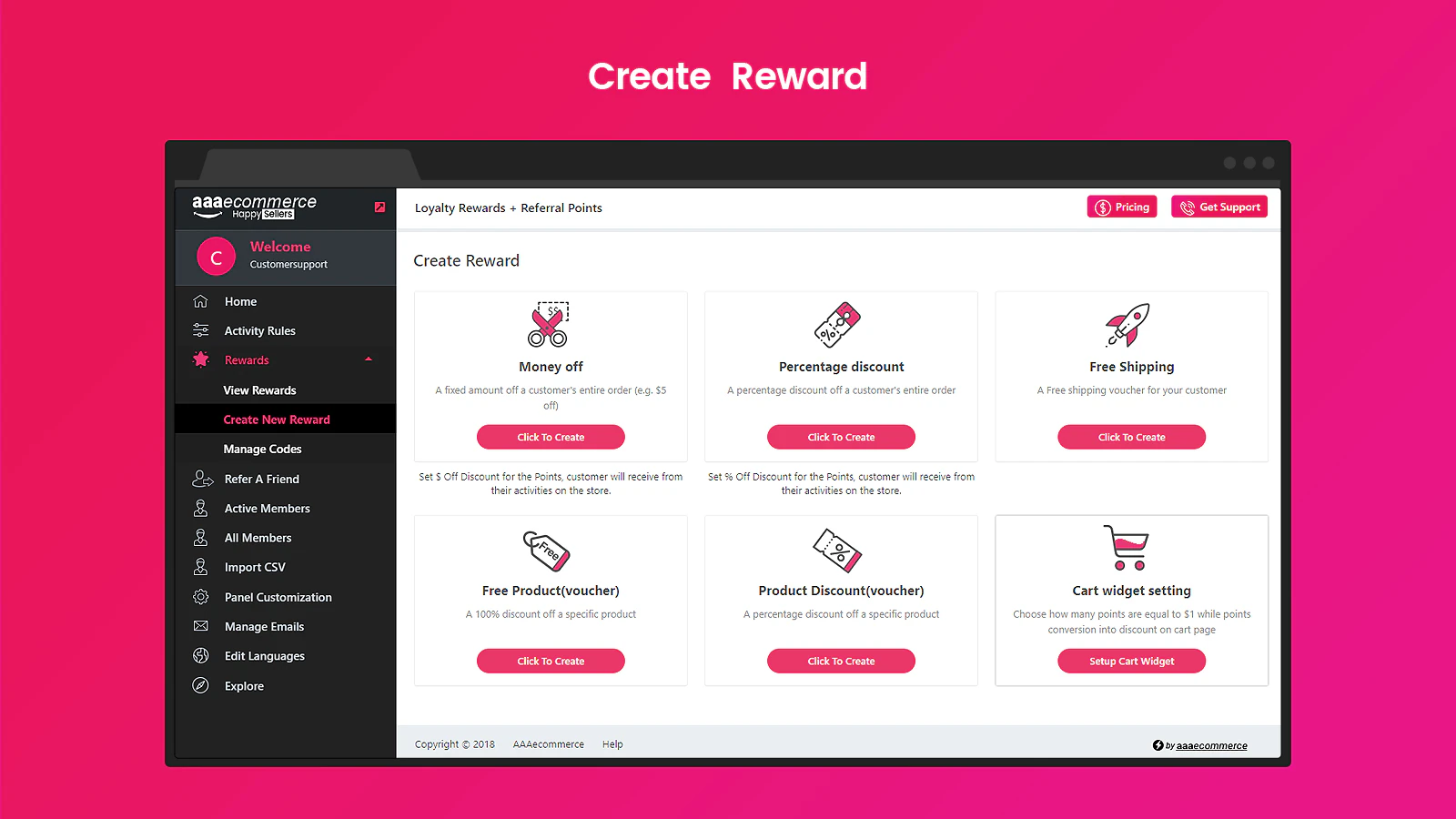 AAA ‑ Loyalty Rewards Program - Loyalty Reward Program, Earn & Redeem  points referral syste