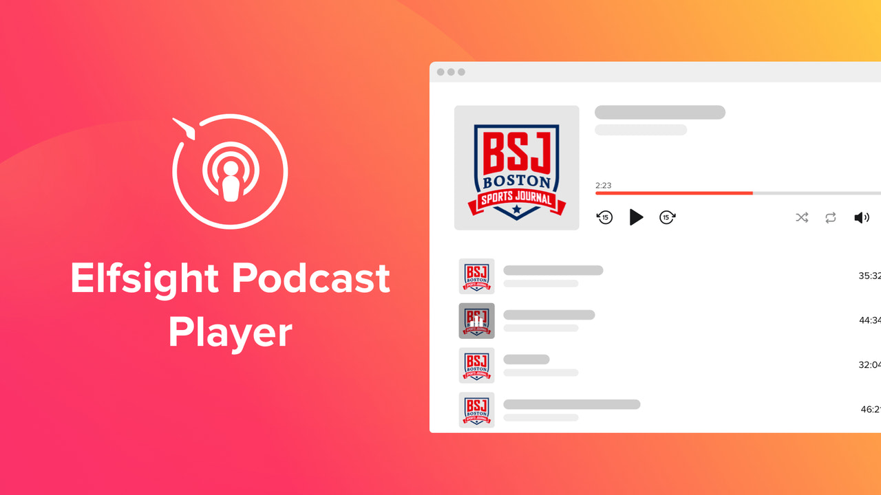 Player de Podcast para um site Shopify da Elfsight