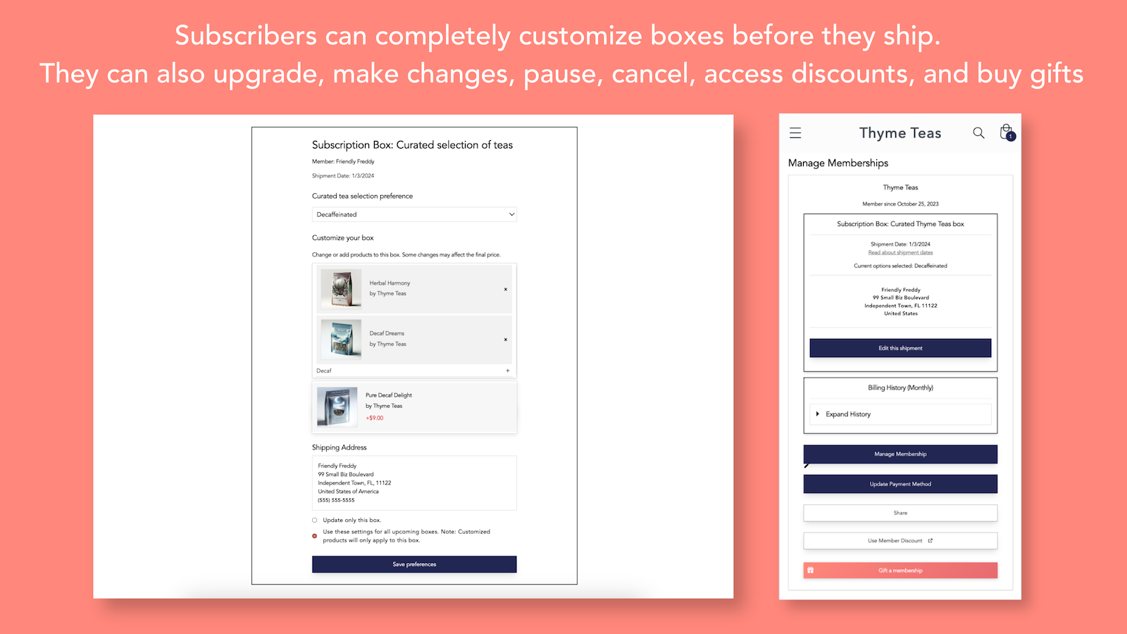 Subscribers can completely customize boxes before they ship