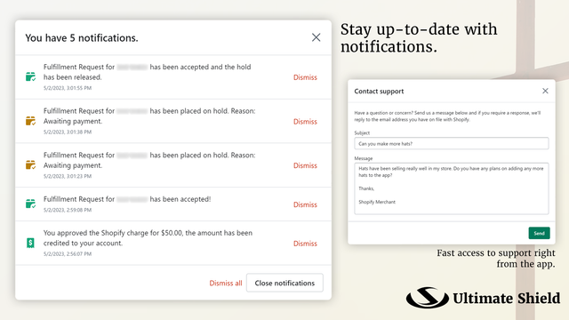 Stay up to date with notifications and fast support.